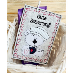 ITH Postkarte - Aua Bär Gute Besserung